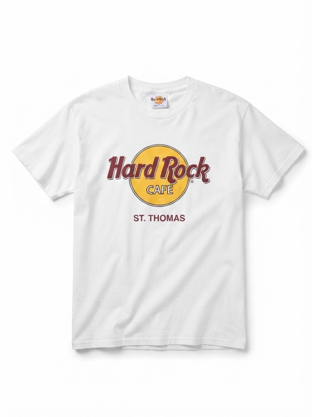VTG 90s Hard Rock Cafe St Thomas T-Shirt L White Grunge Skater Graphic Tee